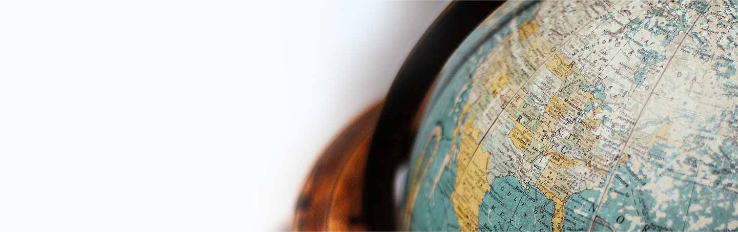 Globe Showing Kimberly Clark Locations in North America